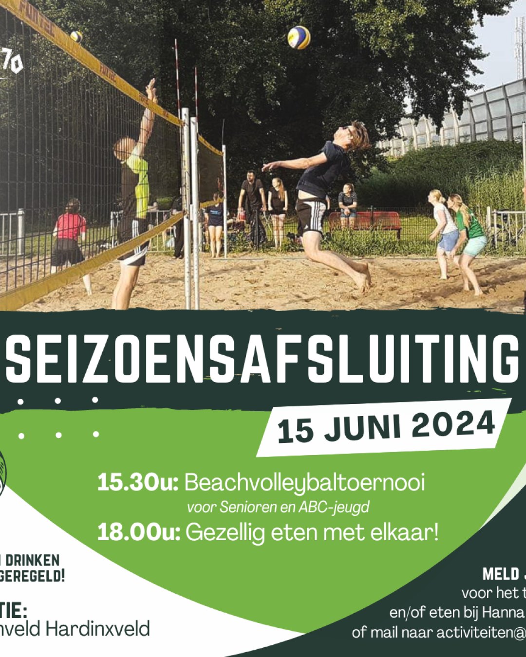 Seizoensafsluiting voor de senioren en ABC jeugd