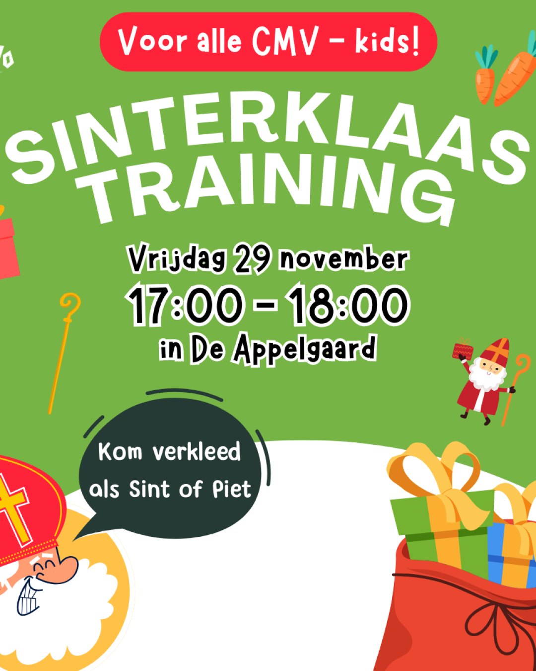 Sinterklaastraining voor de CMV