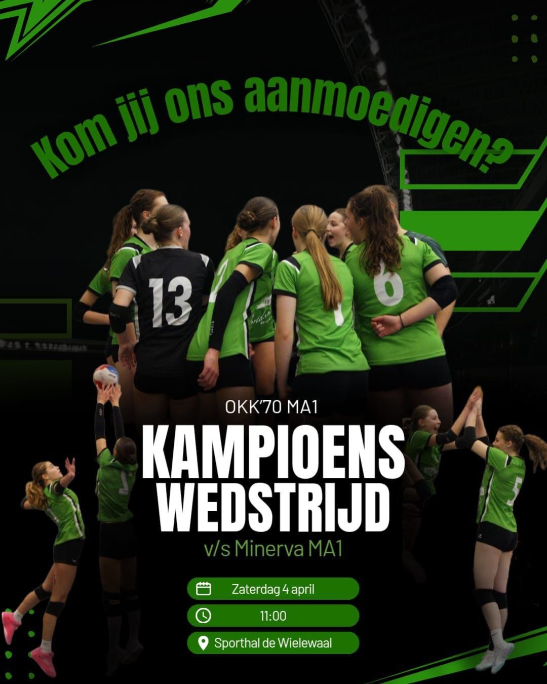 KAMPIOENSWEDSTRIJD OKK’70 MA1 💚
